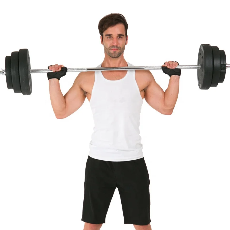 

Family weightlifting barbell set small hole barbell curved bar straight bar environmental friendly barbell odourless home fitnes, Black