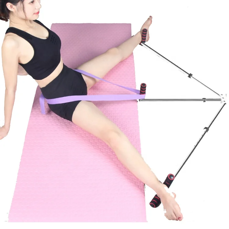 

Adjustable Ballet Leg Extension Machine Flexibility Training Split Legs Ligament Stretcher, Silver,black