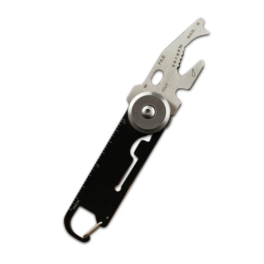 

Innovative Camping EDC Pocket Multi Tool 9 in 1 Keychain Multitool With Buckle