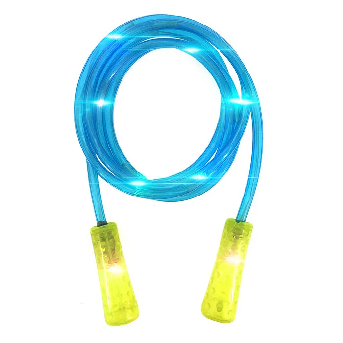 

High quality Led sport light fitness training creative popular long gym jump rope for kids, Blue,green,red