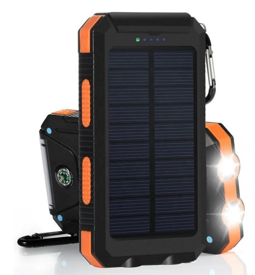 Amazon Hot Sale Power Bank Solar Waterproof 20000mah With Dual Led Lights Solar Charger Bank USB Lighter - ANKUX.COM