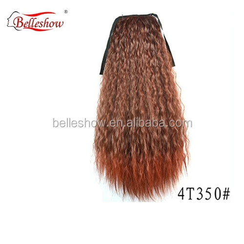 

Belleshow Corn hot-sale horsetail synthetic tail strap Corn-long curly-haired ponytail bundled wig ponytail naturl ponytail