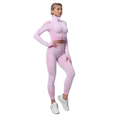 

Women Breathable Gym Quick Dry Comfortable High Elasticity Yoga Clothes Set For Yoga Activities, As the picture shows