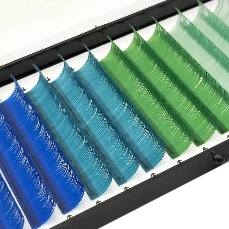 

wholesale Private label Rainbow eyelash and 0.07 0.10 0.15 Brown lash extensions muti colors lash extensions suppliers