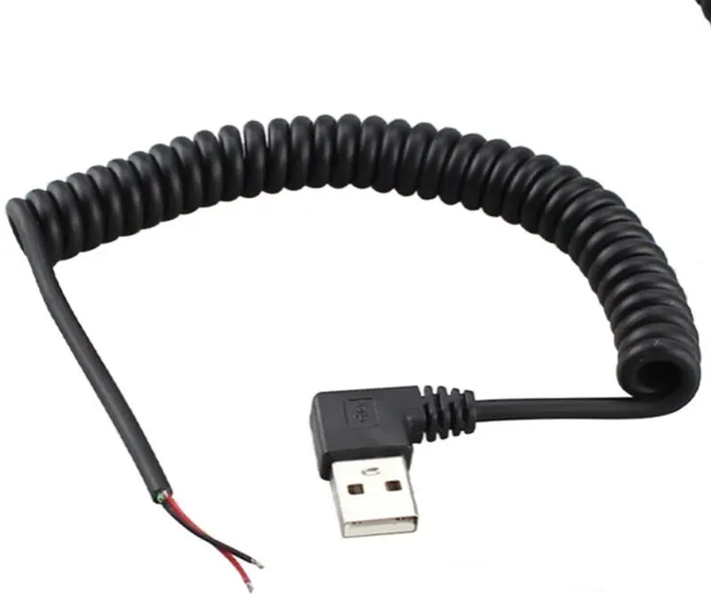 

Cabletolink factory 1.5M angle 90 degree L shape USB 2.0 A male to open spring cable