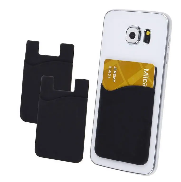 

3M Silicone Phone Card Holder Sticker Rubber Mobile Phone Silicone Card Pocket, Customized color