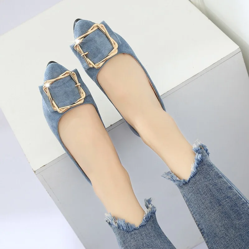 

Ready to ship 2022 good quality pointed toe zapatos de mujer ladies flat ballerina women's casual shoes mocassin shoes for women