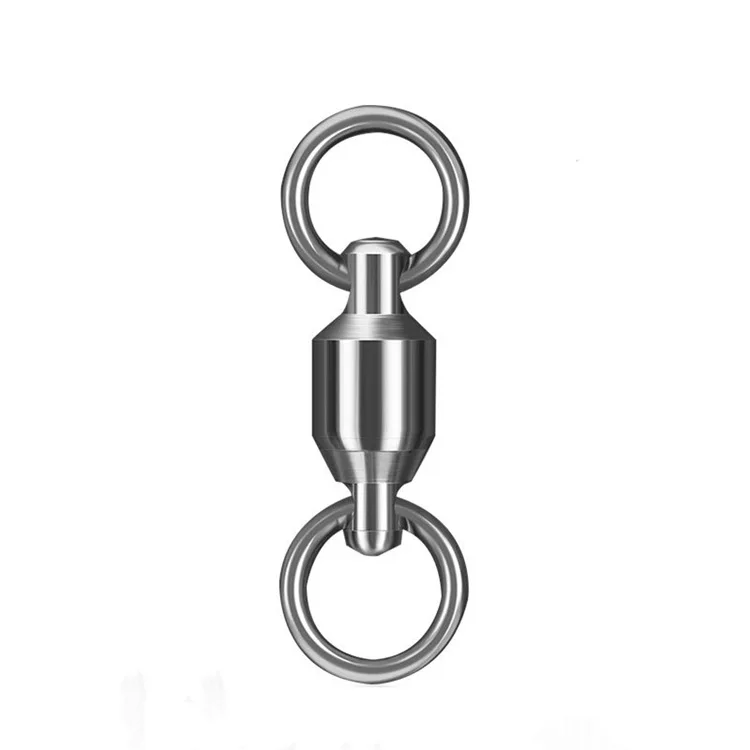 

Fishing Stainless Steel Copper Material Ball Bearing Swivel With Solid Ring, Silver