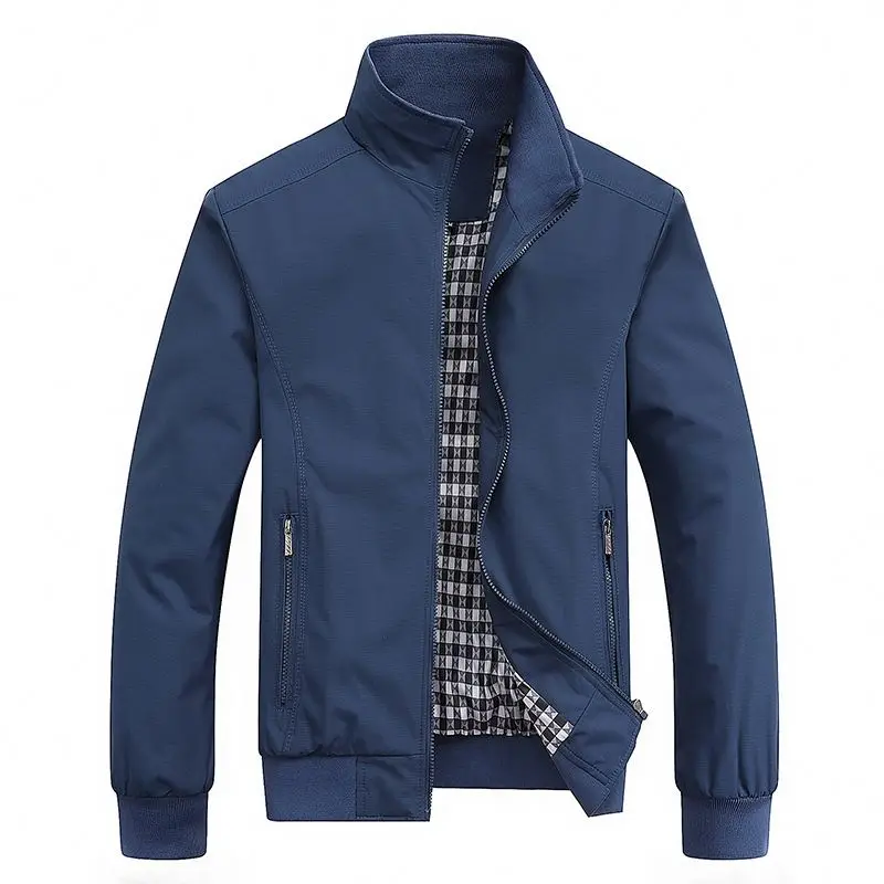 

Masheng custom Men's jacket 2021 new spring cross-border casual jacket men's handsome pilot zipper jacket, As pictures