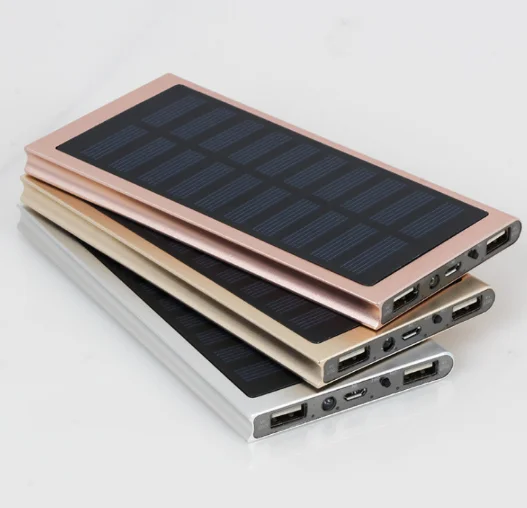 

Fashion 10000mAh Solar Power Bank Ultra Thin External Battery Solar Panel Powerbank
