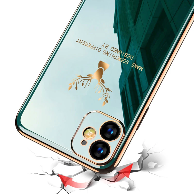 

Luxury Electroplated Milu Dear TPU Gel Soft Phone Cases For iPhone 12 11 Pro Max 8 Plus XS XR SE 2020 7 Cover Coque, As the picture