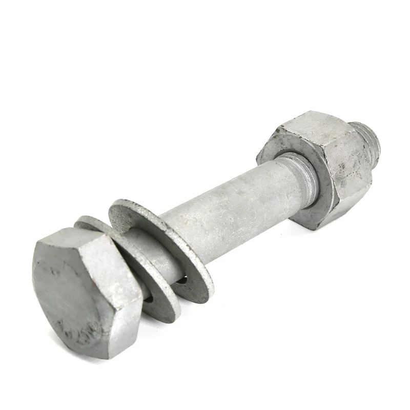 
High Strength Grade 8.8 10.9 M22 Tension Galvanized Hdg And Nut Gr A193 B7 Stud with 2H Astm A325 Heavy Hex Structural Bolt 