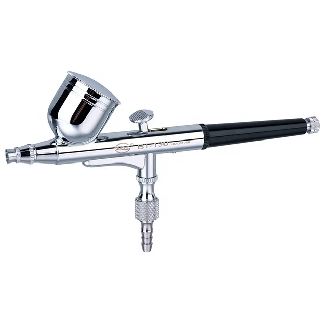 

BT-130 Double Action Gravity Feed Spray Gun Used For Body Painting / Cake Decorating / Nail Painting Airbrush Gun