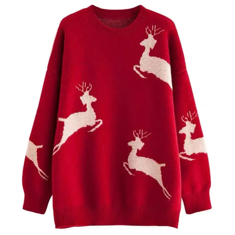 

2020 New Design Christmas Jumpers Knitted Women Pullover Women Christmas Sweater