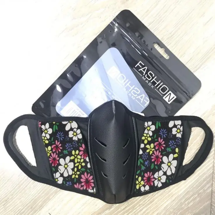 

flower printed custom washable luxury facemask top quality reusable wholesale facemask luxury, Picture