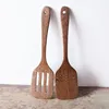 High Quality Wood Long Handle Non-Stick Spatula Slotted Turner Set Wooden Cooking Kitchen Utensils