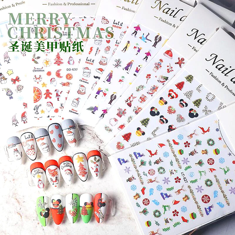 

The latest Christmas nail art stickers, As per the picture