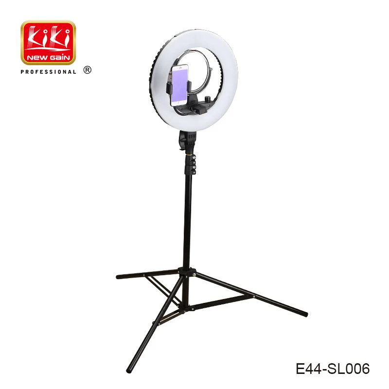KIKI NEWGAIN Photography Studio Makeup LED Beauty Fill Light Ring Light For Phone With one mirror( 1x+2x) and one Selfie stand