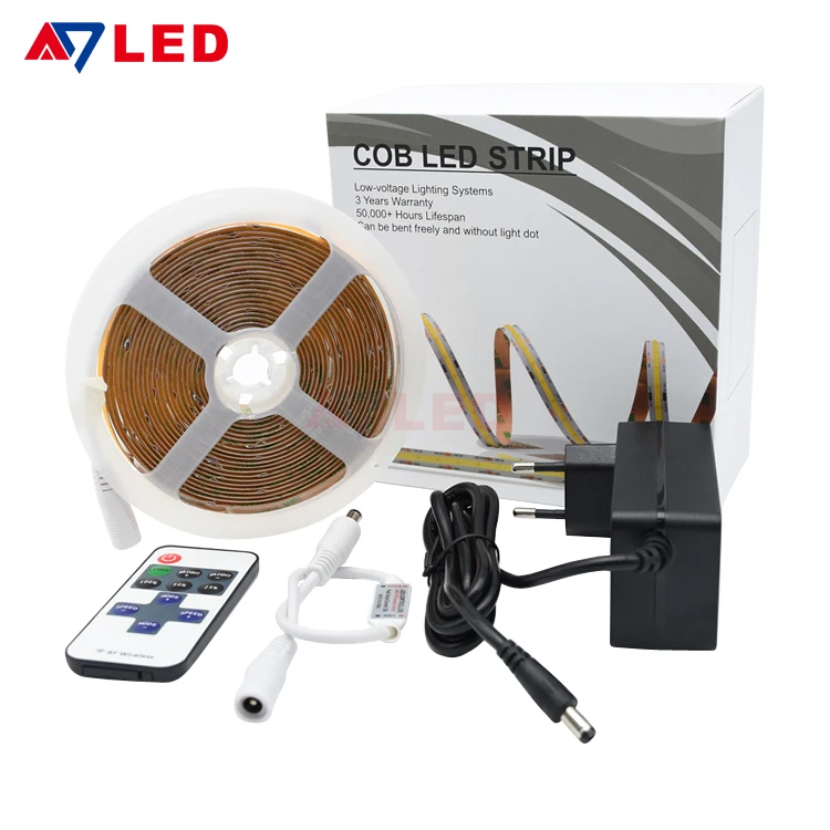 Custom Kitchen Lighting LED Tape Light UK 5 Meters Dimmable COB White LED Tape Light Kit UK
