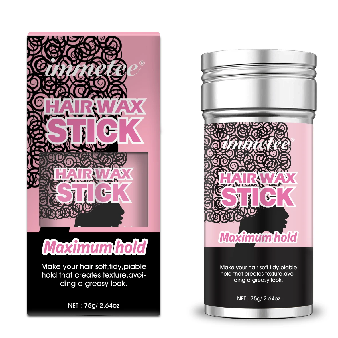 

IMMETEE Hair Styling Wax Private Label Hair Stick Wax Custom Logo Unisex Strong Hold Hair Wax Stick