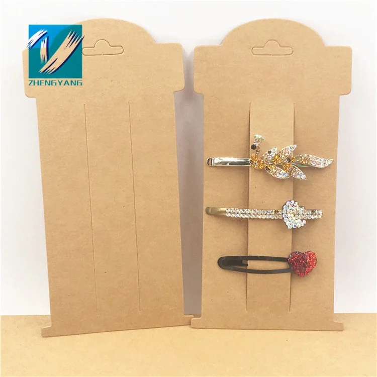 

custom logo kraft paper jewelry accessories packaging card earring necklace hair clip Trinket display card, Cmyk 4 color offset printing