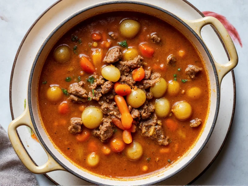 Classic Ground Beef Soup with Potatoes Recipe