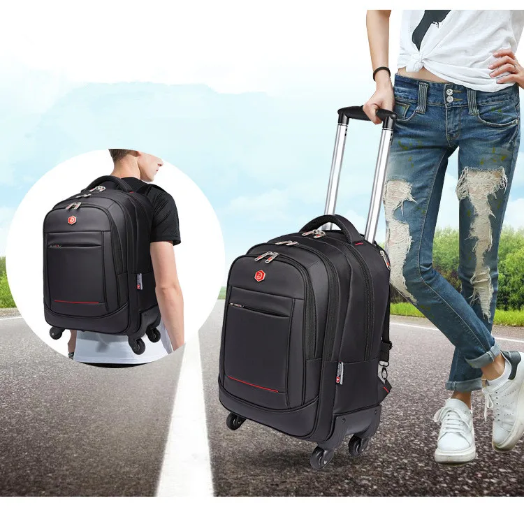 

Rolling Backpack Wheeled Backpack School Business Rolling Traveling Backpack With 4 Wheels, All colors in color available