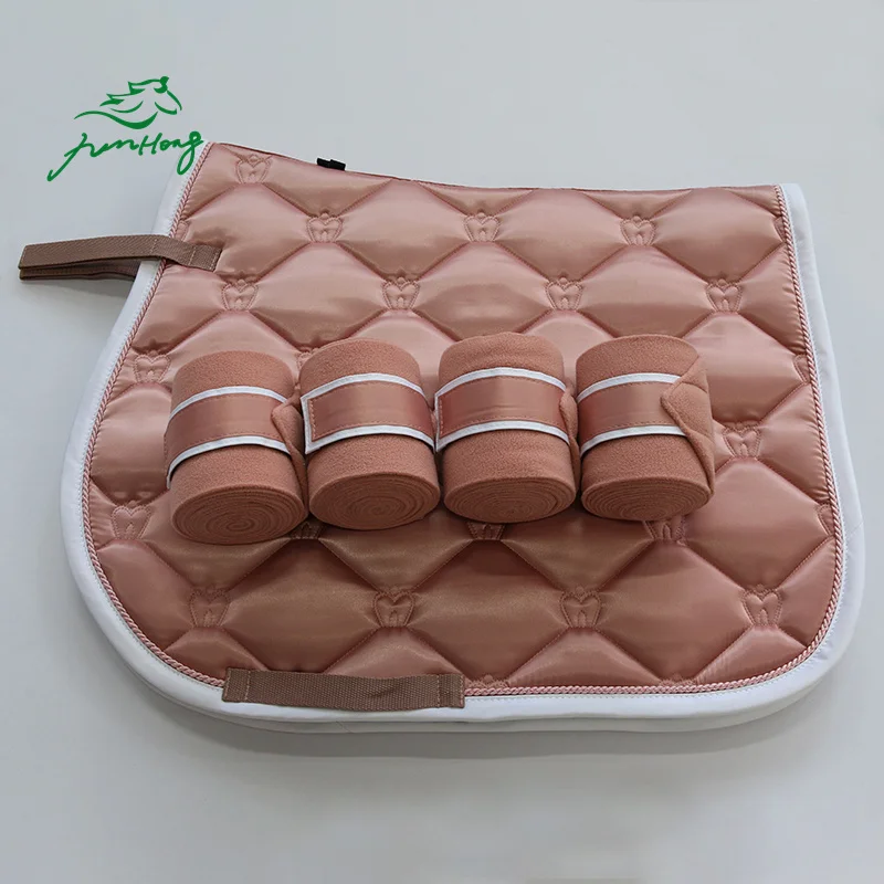 

2021 Cheap high quality Horse Equipment Saddle Pad Sets, Rose gold,black and customized