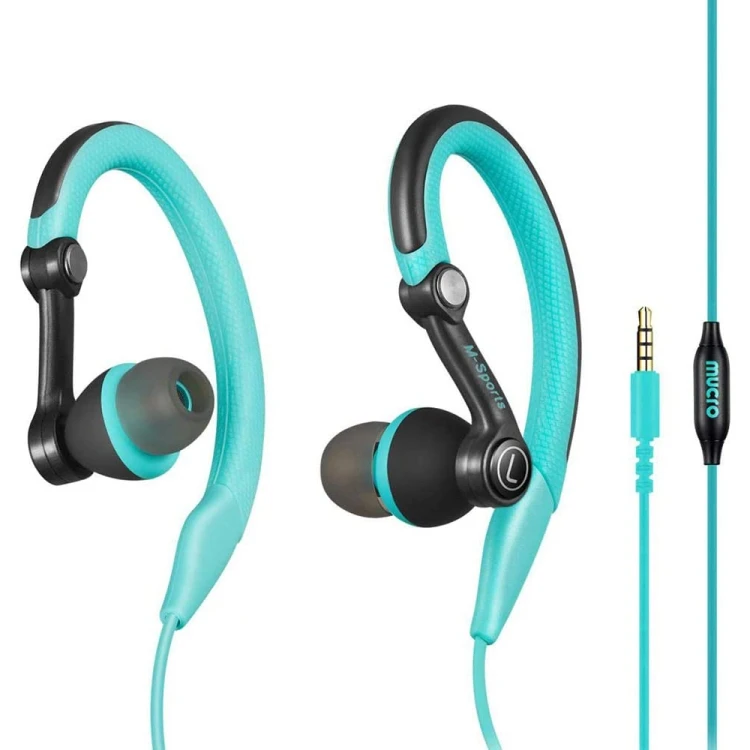 

Mucro MB-232 Headphone For BT Earbud Sports With Hook Bt Cheap Ear Phone Sport Earphone, Blue