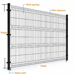 Image of 3D Wire Mesh Panel Folding Garden Fence