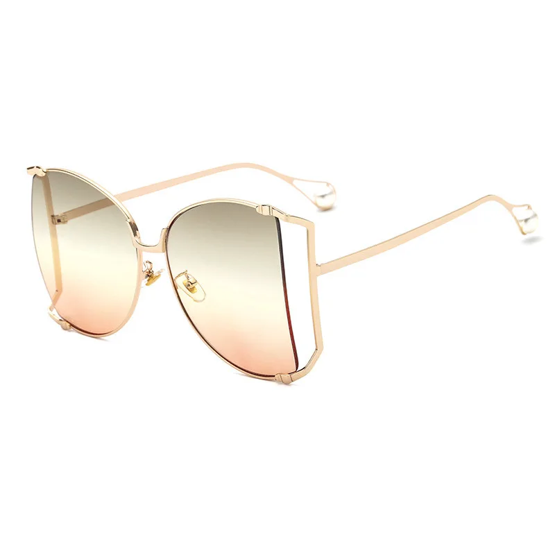 

Fashion Round Brand Designer Female Clear Sun Glasses Sunglasses Women