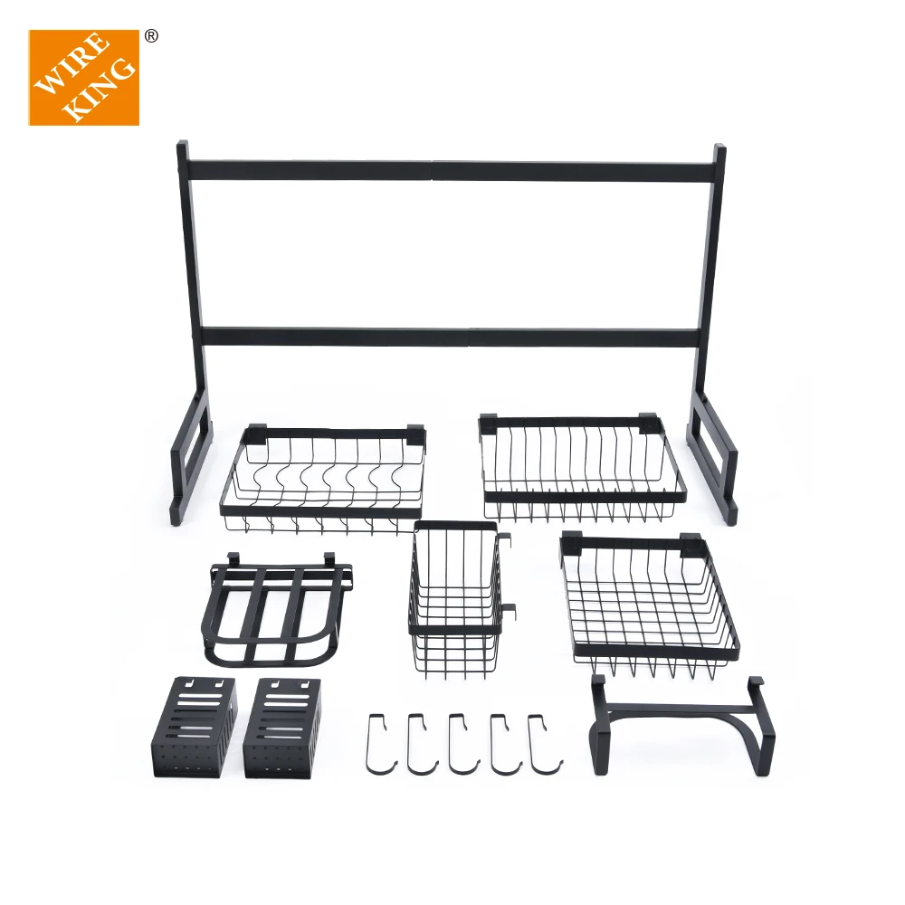 
Wholesale Kitchen Racks and Holders Over Sink Dish Drying Rack with Large Capacity Folding Rack for Kitchen organization 