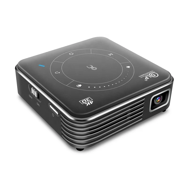 
2020 Popular Portable 3D Mobile Phone DLP Projector 3D Bluetooth WIFI 4K Mini Projector for Home/Office 