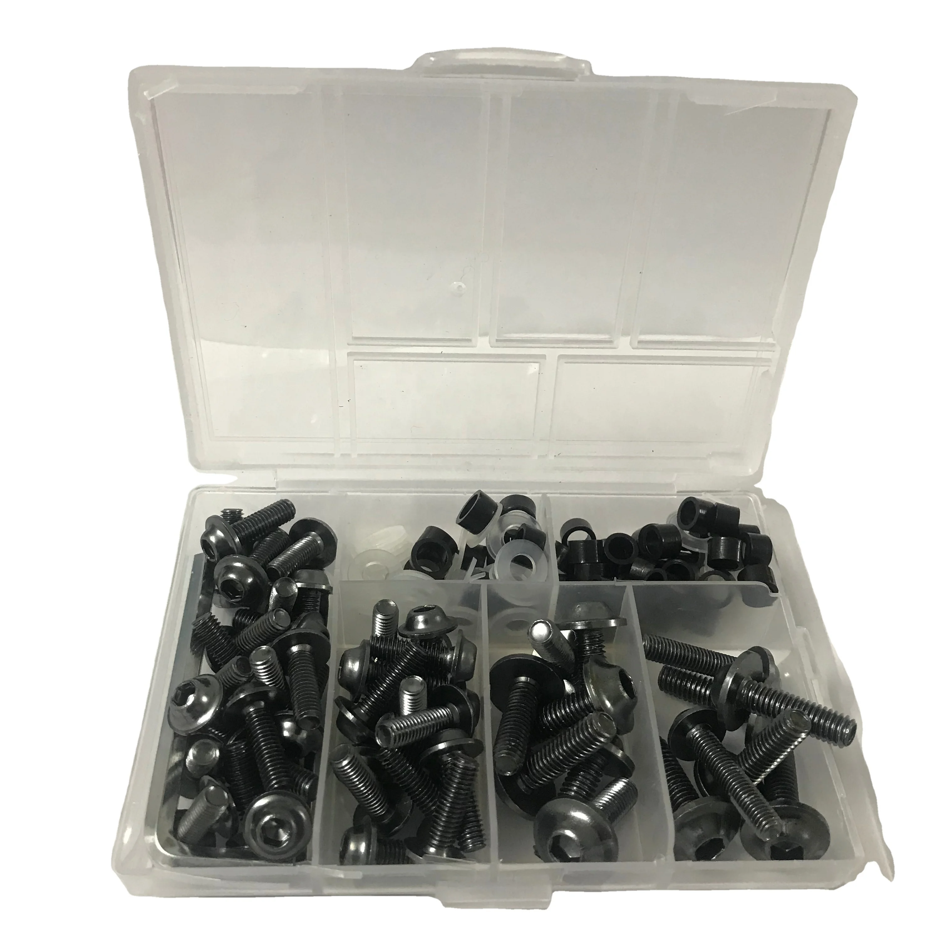 

2021 WHSC Wholesale painted color Good Big CC Street Sports Bike Motorcycle Screw Kit Lag Kit Bolt Kit 155PCS In One Box, Unpainted color: white color