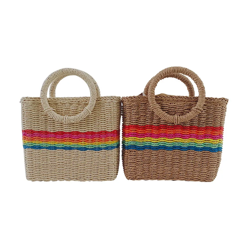 

straw bag summer beach bag handbags for women bohemian style handmade mobile phone bag mini, Picture