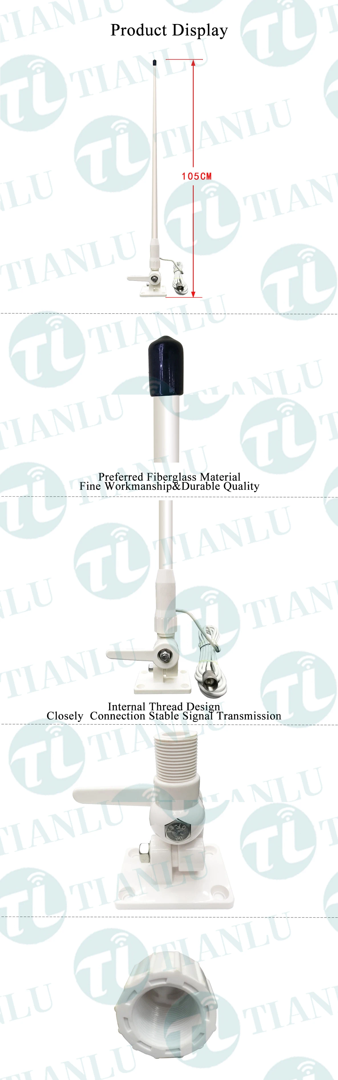 Vhf Marine Radio Antenna With Base Omni Directional Antenna