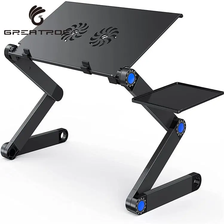 

Great Roc 360 degree laptop desk para cooling computer table bed vertical portable foldable adjustable aluminum laptop stand