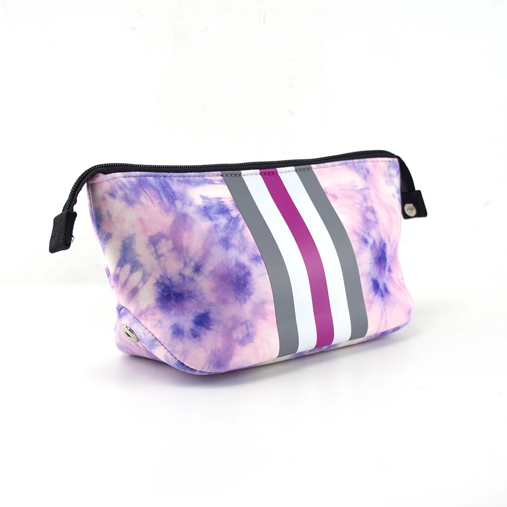 

Neoprene clutch colorful printed small size Makeup women bags