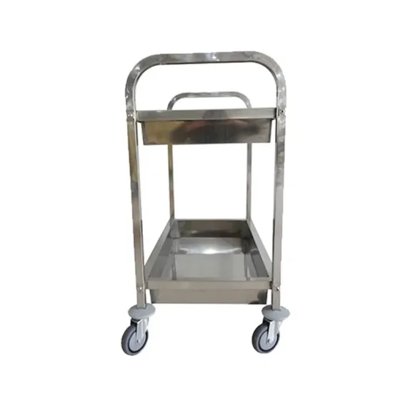 Hot Sale & High Quality Double Deck Dining Trolley Stainless Steel Food Trolley Double The Dining Car