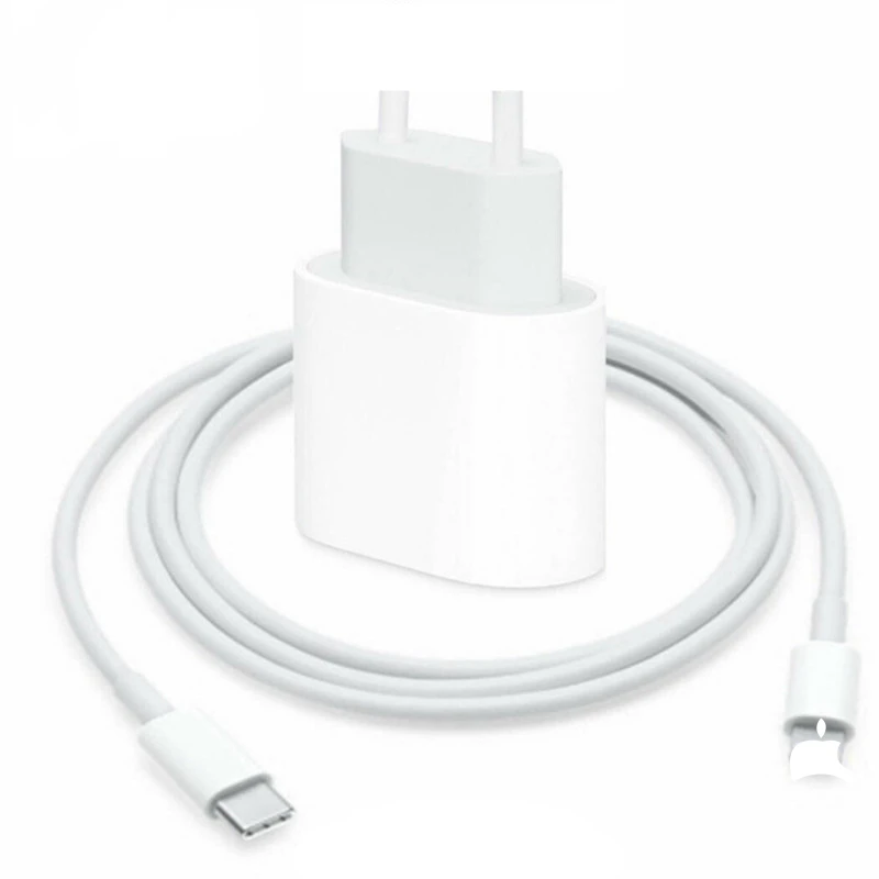 

Wall Charger PD Set Fast Charging Type C Cable US Plug EU Plug Cable Charger Adapter Cord For Iphone For Ipad, White