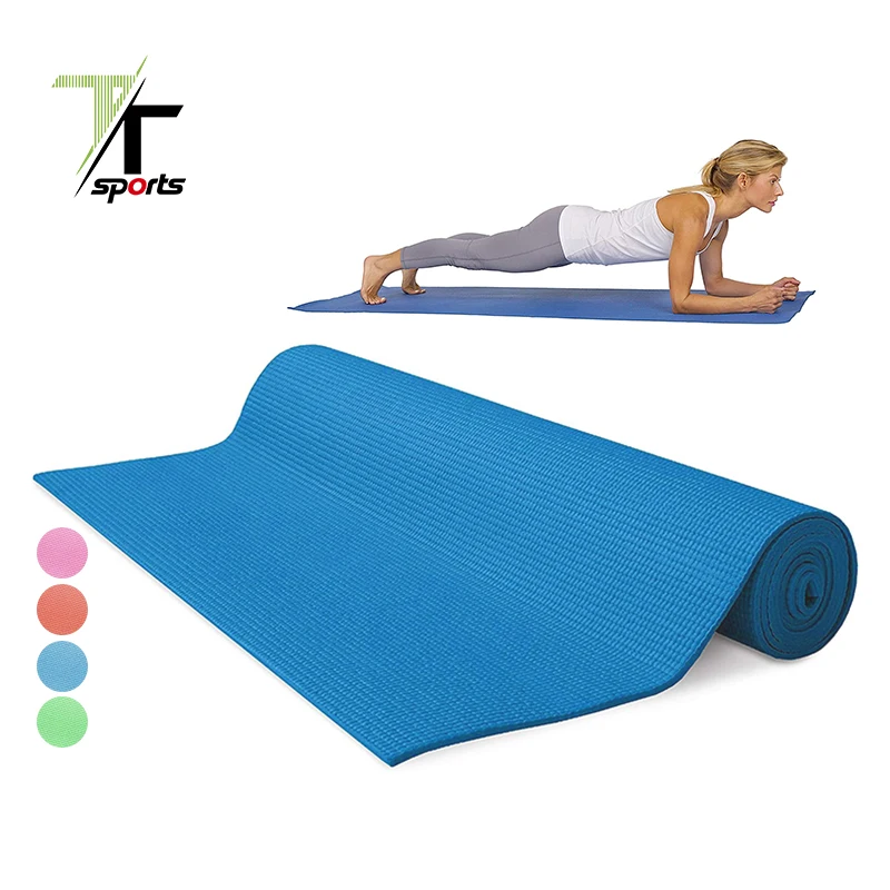 

TTSPORTS Eco Friendly Gym Pvc Custom Print Yoga Mat 3mm 4mm 5mm 6mm 8mm With Carry Strap, Customized color