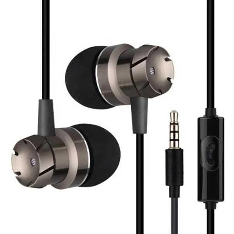 

Bass headphones Metal In-Ear Headphones, Wired Earphone Headphones 3.5mm Jack Earphones