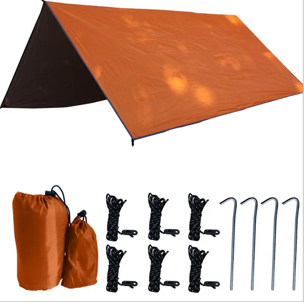 

10x10ft Waterproof Hammock Rain Fly Tent Tarp Tarpaulin Picnic Blanket Beach Mat Shade Shelter Camping Tarp