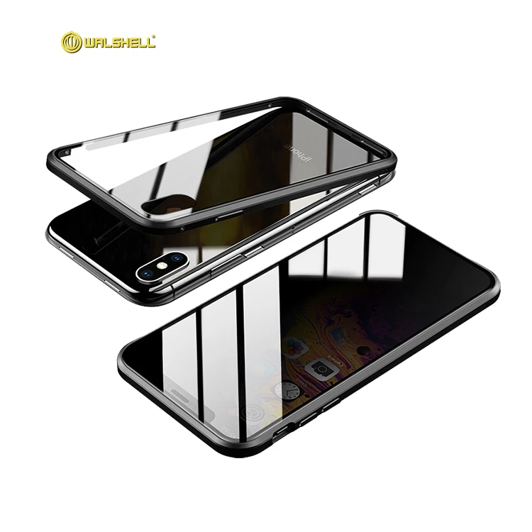 

2019 Hot Tempered Glass Magnetic Adsorption mobile phone Case For iPhone Xr, Multi