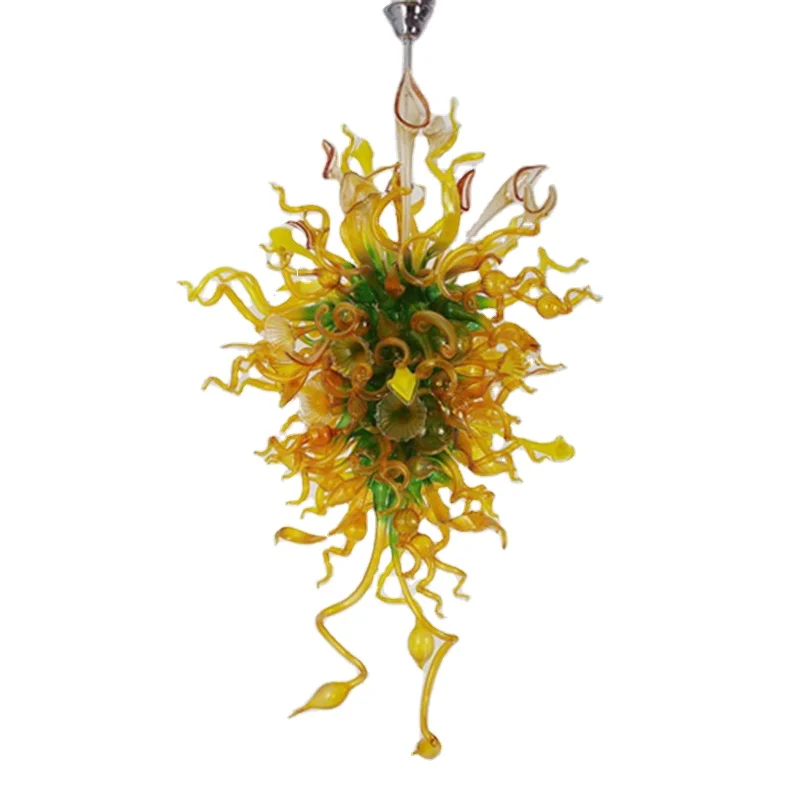 

Murano Glass Chandeliers LED Lights Style Colored Hand Blown Glass Art Lighting Living Room Decor