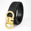 high end metal gold color men crystal inserted custom belt buckle with logo