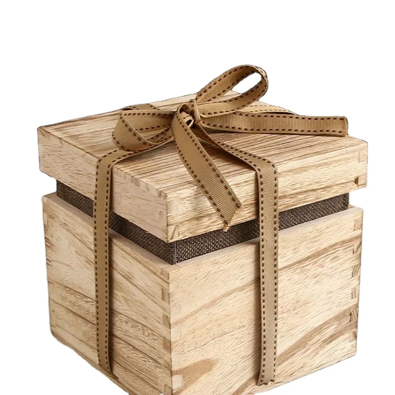 Nature Wooden Box Jewelry Packaging Gift Box Innovative Design With
