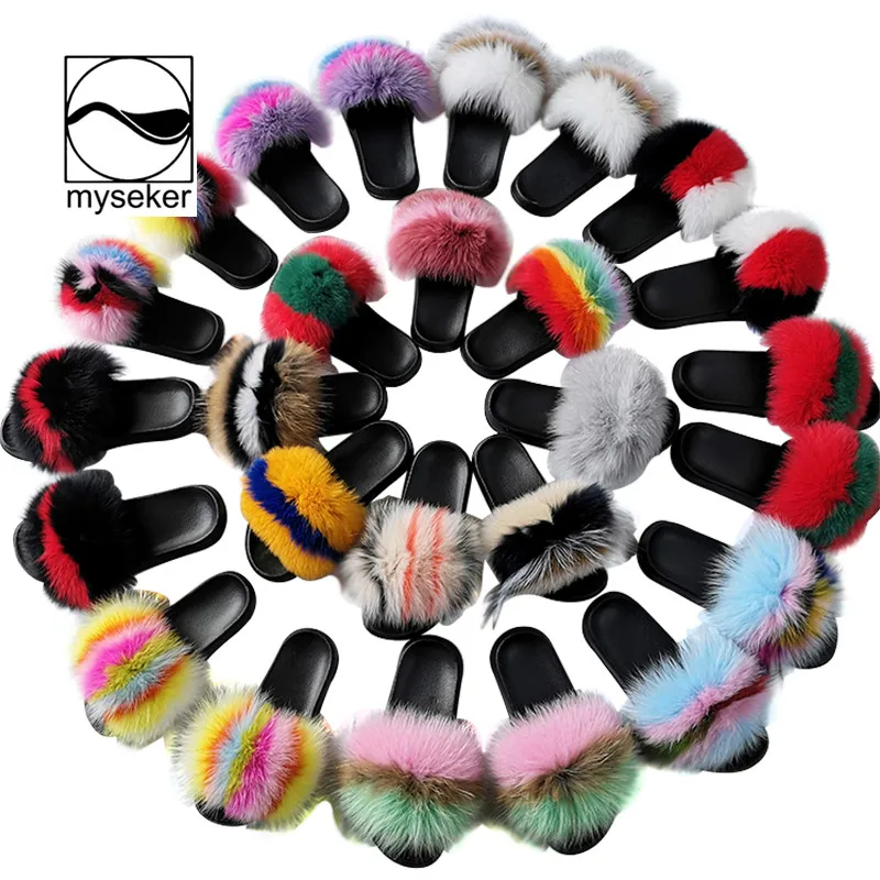 

Couple Fluffy Slippers Woman House Cozy Red One Pair Tie Dye Slipper Strap Women Pvc Soul New Color Female