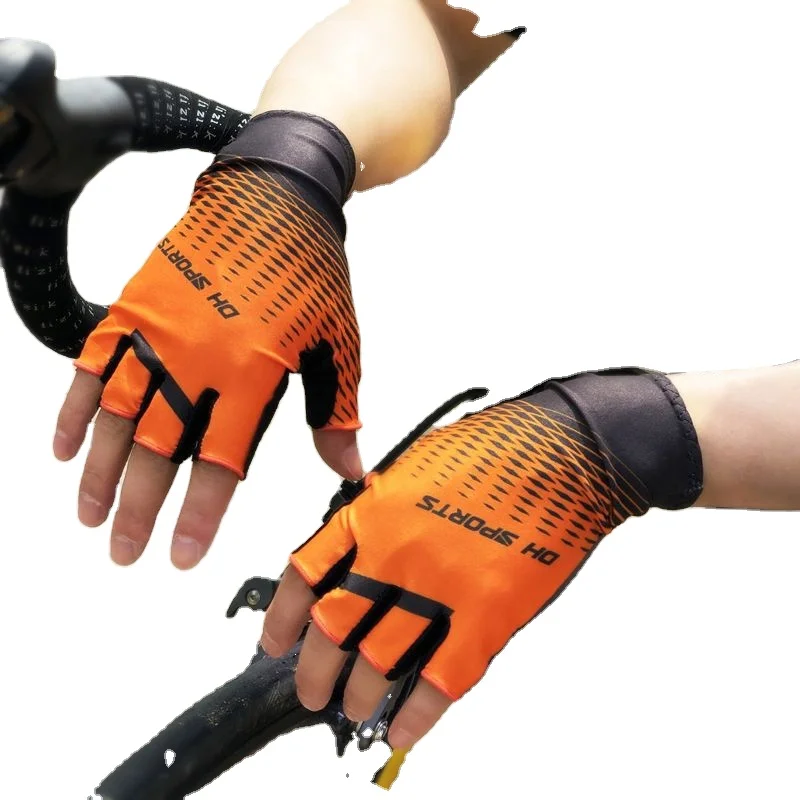 

Summer Sports Sunscreen Non-slip Gadgets Bicycle Riding Sweat Absorb Protection Men Half Finger Hand Protective Tools