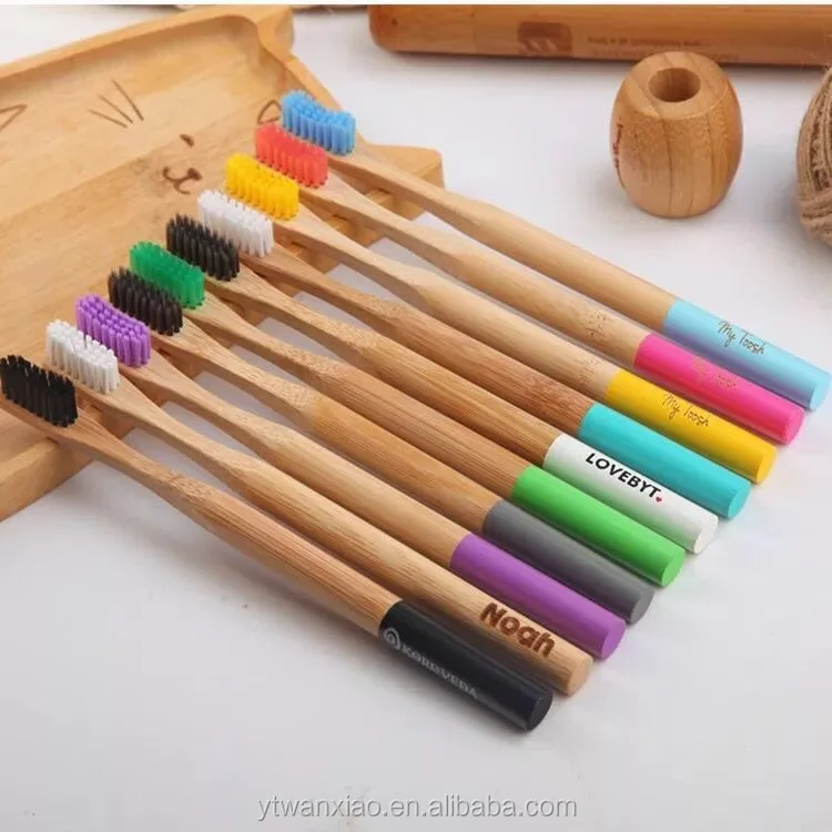 

China Bamboo Brush Manufacturer Ada Approved Toothbrush Bamboo Toothbrush, Customized color